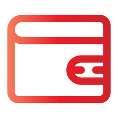 Fototapeta premium wallet gradient icon