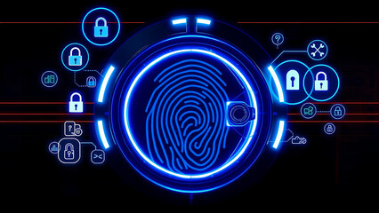 Fototapeta premium This World Password Day Unlock the Future of Strong Security with the Fingerprint Vault Explore Biometric Protection Reinforce Password Practices and Empower Users to Guard Their Digital Lives