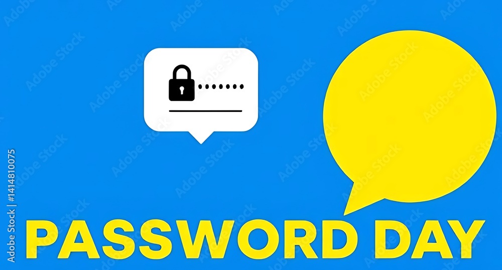 Poster celebrate world password day with powerful messaging use lock icons and ready made password awarenes
