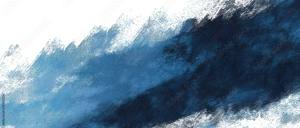 Poster abstract blue brushstroke texture background with artistic gradient and diagonal composition for cre