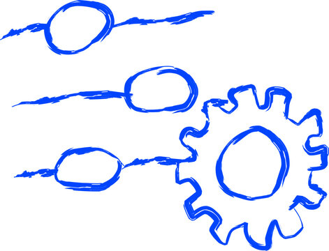 parameter icon in doodle style. blue line doodle icon