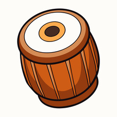 wooden barrel isolated on white