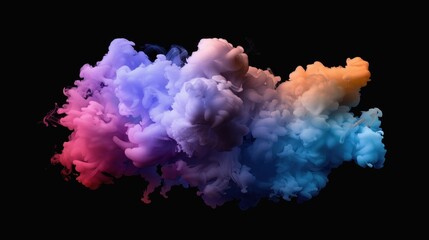 Multicolored ink explosion abstract photography