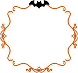 Halloween carved Frame-Bat 
