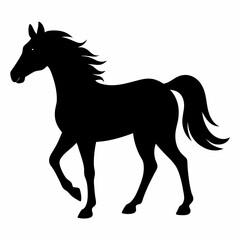 Galloping Horse Silhouette Art