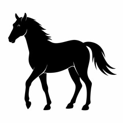 Galloping Horse Silhouette Art