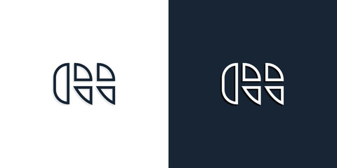 Abstract line art initial letters GF logo.