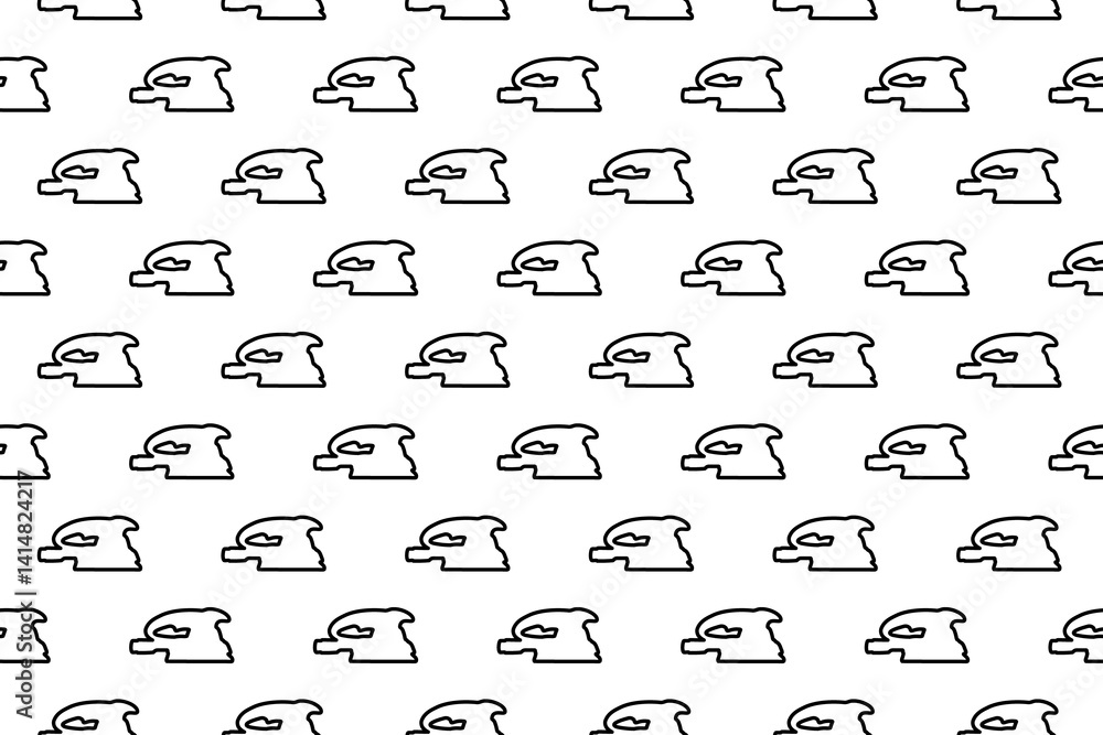 Poster seamless pattern completely filled with outlines of sanding machine symbols. elements are evenly spa
