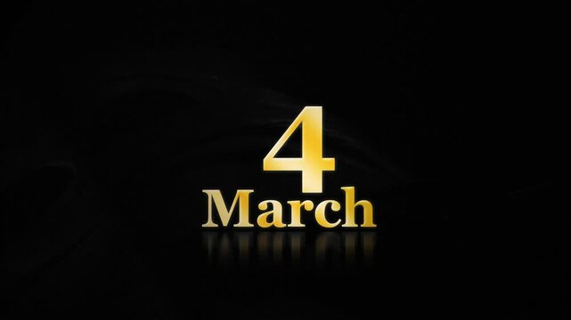 4th March, 4 March Letter Logo