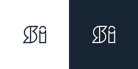 Abstract line art initial letters SI logo.