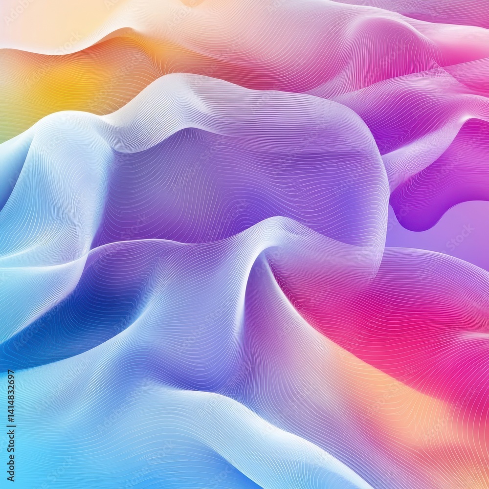 Aufkleber abstract background with flowing gradient mesh forming organic shapes.
