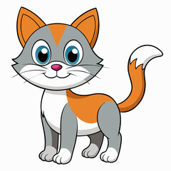 cat, cartoon, animal, kitten, pet, vector, cute, illustration, feline, domestic, funny, art, pets, mammal, drawing, kitty, fun, character, animals, fur, tail, happy, ginger, smile, sitting