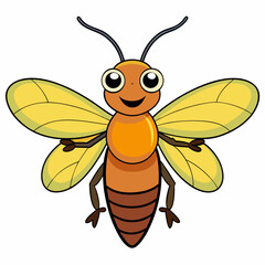 bee on white background