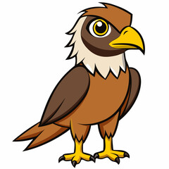 eagle cartoon isolated on white