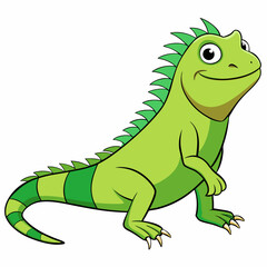 green iguana cartoon
