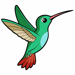 hummingbird and flower