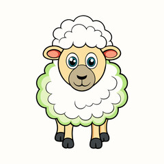 vector illustration of sheep