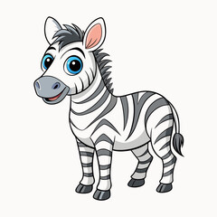 zebra, animal, isolated, mammal, white, black, horse, safari, zoo, striped, wildlife, wild, cartoon, vector, illustration, cute, nature, animals, hoof, stripes, silhouette, fauna, stripe