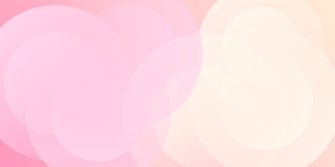 Abstract pastel colorful pink and yellow gradations. Circle effect style geometric abstract background simple
