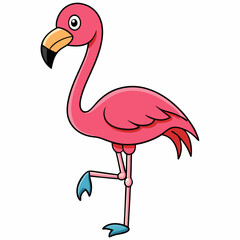 pink flamingo vector