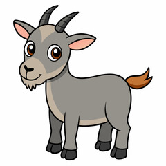 vector illustration of a goat
