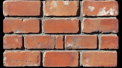 Obraz premium Detailed brick wall featuring textured surfaces and authentic construction