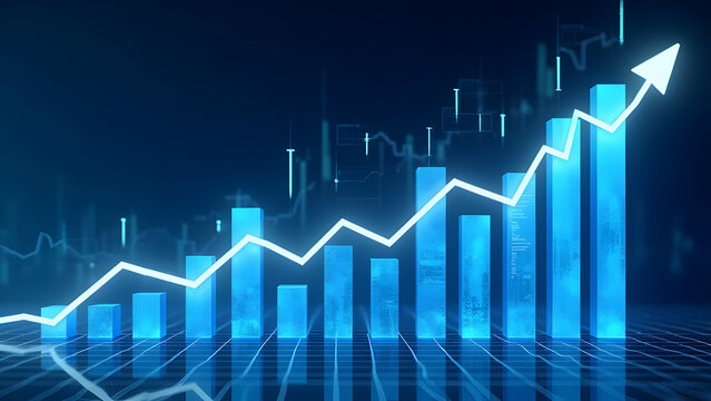 Multi-layered transparency visualization of market dynamics through gradient financial data with momentum analytical elements