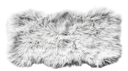 Soft Shaggy Rug with Cozy Texture on White Background