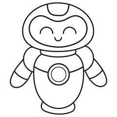 Cute robot handdrawn