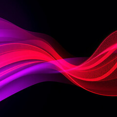 Naklejka premium Colorful abstract wave patterns on a dark background creating a dynamic visual experience and energy
