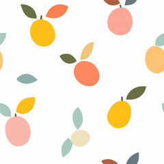 Miracle fruit pattern. Exquisite vector plant patterns.