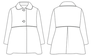 baby girl Coat Jacket vector illustration design	