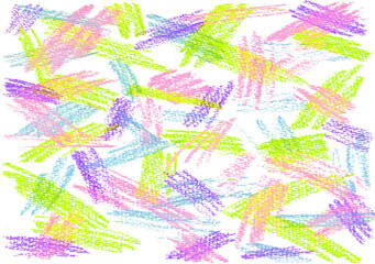 Positive color pastel strokes texture as abstract background, painting wallpaper, chalk pattern, art print.