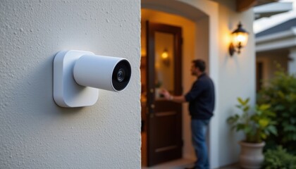 A smart security camera system that uses AI technology to detect and alert homeowners of unusual activity in and around their property