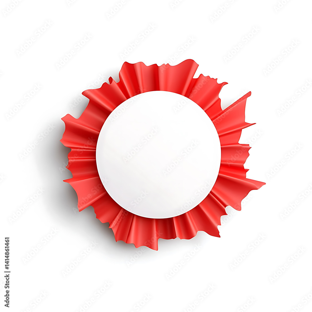 Aufkleber creative red decorative frame design studio setting graphic art colorful environment abstract concep