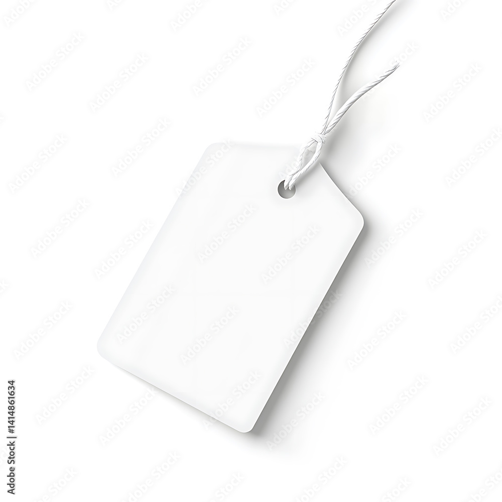 Poster blank tag showcase studio setting product photography minimalist design top-down view branding conce