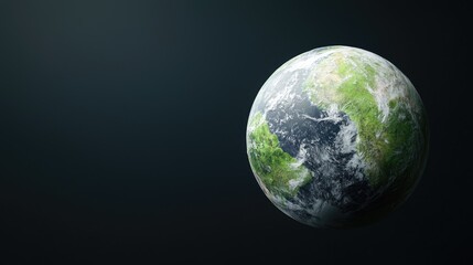 Fototapeta premium Earth from space detailed view of planet global environment realistic background image
