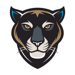 Panther head vector art illustration.