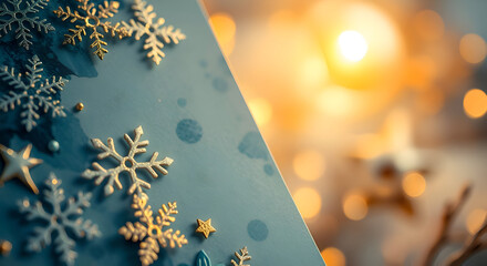 Charity Fundraiser Christmas Invitation with Watercolor Snowflakes