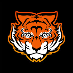 Tiger head character illustration vector design
