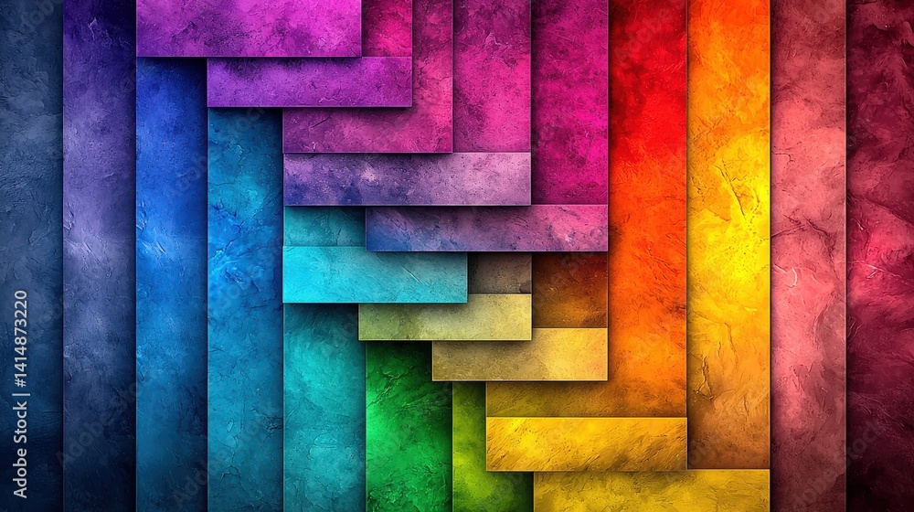 Poster dynamic colorful abstract design in studio digital art vivid textures creative space artistic perspe