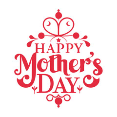 Happy Mother's Day Typography Design.