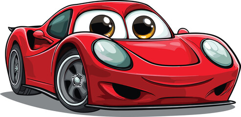 red car cartoon