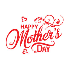 Happy Mother's Day Typography Design.