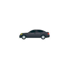 Sedan car icon flat vector design