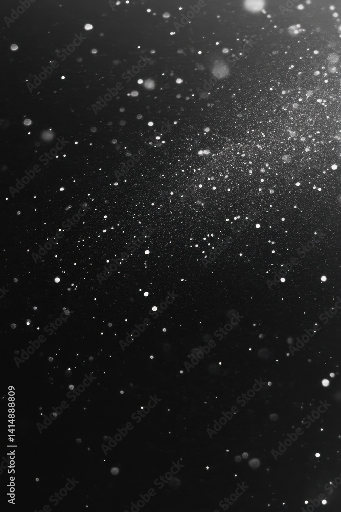 Poster ethereal dust particles suspended in dark space a mesmerizing display of light and shadow in a monoc