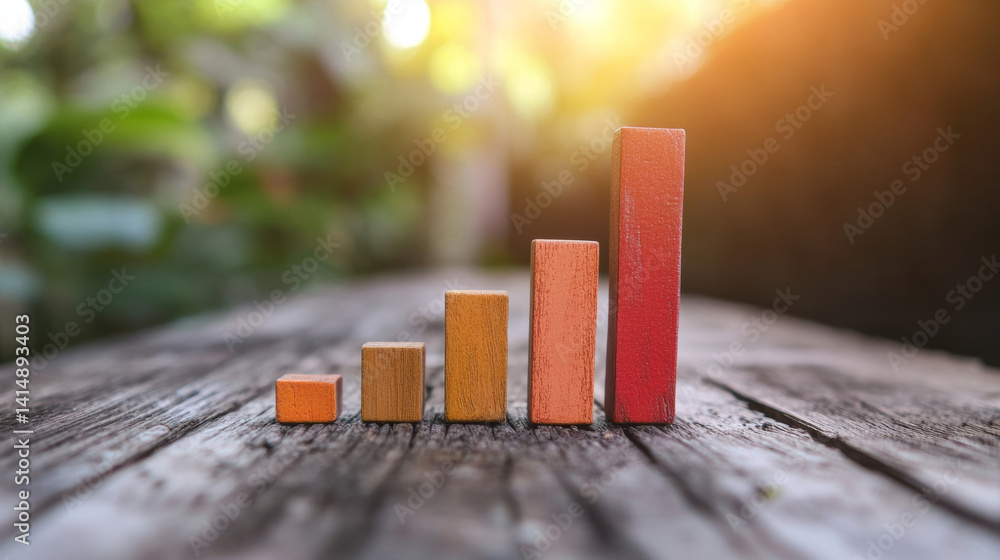 Aufkleber growth metrics visualization outdoor setting photography calm nature close-up view data representati