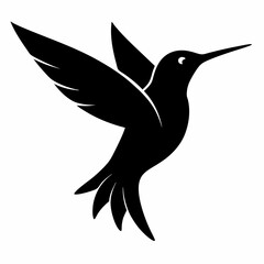 Obraz premium Graceful Hummingbird Silhouette Design