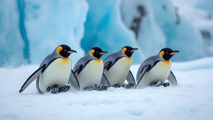 Fototapeta premium group of penguins
