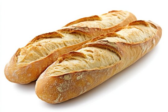 Freshly baked artisanal baguettes ready for a delicious meal in a cozy kitchen setting